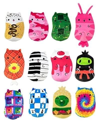 Cats vs Pickles Chonks 12pk Mystery Bags 6 Squishy BeanFilled Plushies Great for Stocking Stuffers Advent Calendars for Kids Boys Girls - Image 1