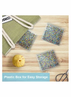 KASTWAVE Sewing Pins for Fabric, Straight Pins with Colored Ball Glass Heads Long 1.5inch  - Image 3