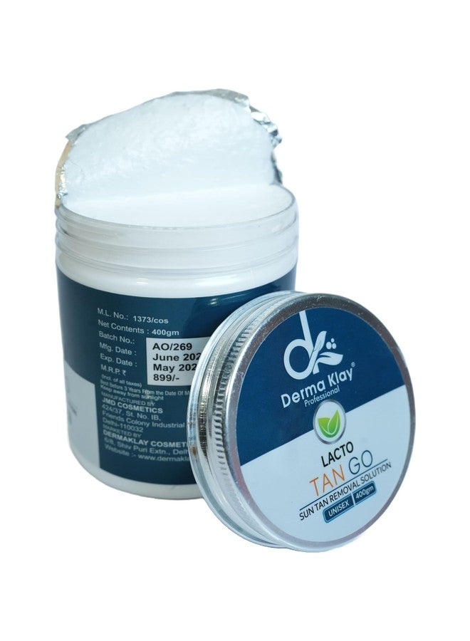 DERMA KLAY Professional Lacto Tan Go Sun Tan Removal Solution Wrinkle Eye & Face Eraser 400gm - Image 3