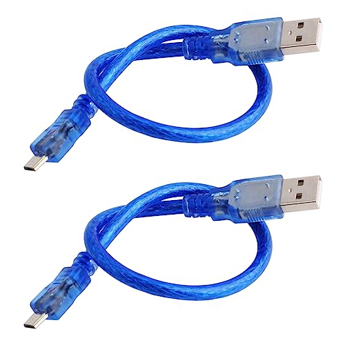 DIYmall 2PCS Micro-USB Cable Fast Charging Cords Data Transfer Cable 30cm for Android-Phone Micro-USB Port ESP32 ESP-32 Project - Image 1
