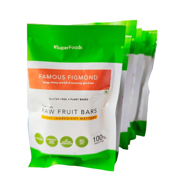 thenibblebox Famous Figmond Raw Breakfast Bar, 40g [100% Seeds- driedfruits by Weight, Gluten Free, Vegan Friendly, no Refined Sugar, no Artificial Flavours] (Pack of 8) - Image 1