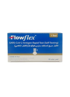 Flowflex COVID-19 Antigen Home Test Kit – Rapid 15-Minute Nasal Swab Test – FDA EUA Approved – Accurate Self-Test for Travel, Work & Home – Pack of 1  - Image 1