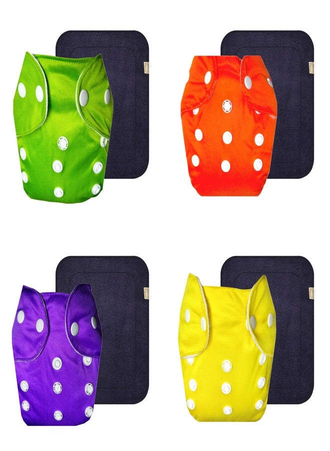 حفاضات قماشية دمبلدو لايت مع حشوة رمادية (عبوة من 4) | شعور بالجفاف والراحة | مانعة للتسرب | سهلة التنظيف | تغيير حفاضات بدون قلق | من 3 أشهر إلى سنتين | للجنسين - Image 1