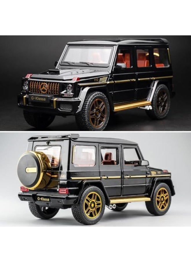 TOY GARDEN 1/24 Benz G63 AMG Model Car – Zinc Alloy Pull Back Toy Car with Sound & Light | Exquisite Gift for Kids & Collectors (Black)  - Image 2