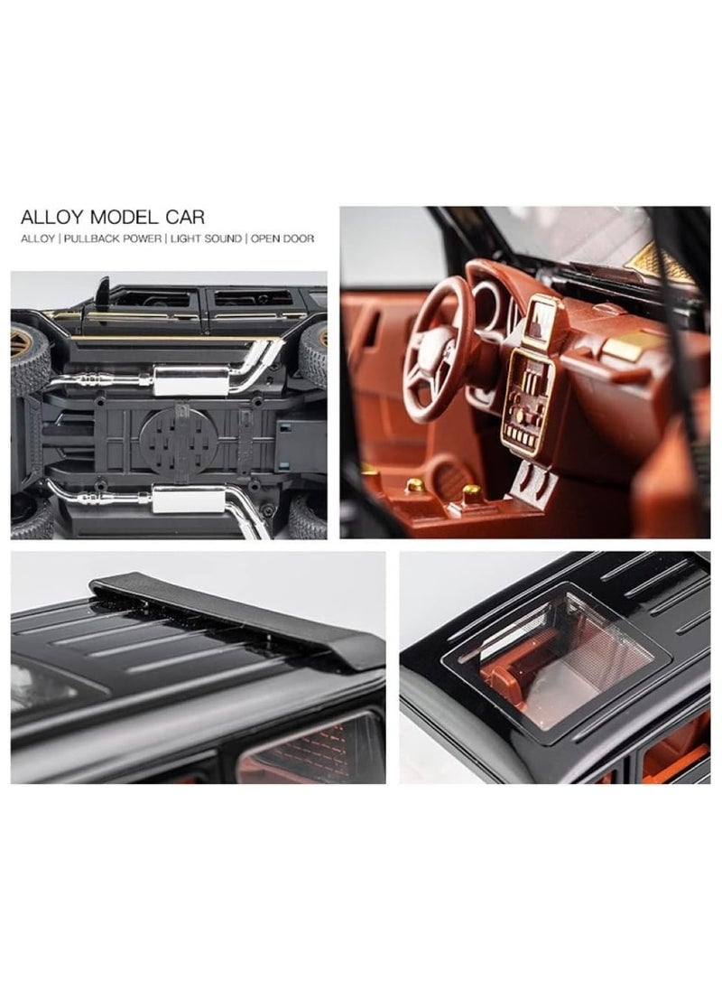 TOY GARDEN 1/24 Benz G63 AMG Model Car – Zinc Alloy Pull Back Toy Car with Sound & Light | Exquisite Gift for Kids & Collectors (Black)  - Image 3