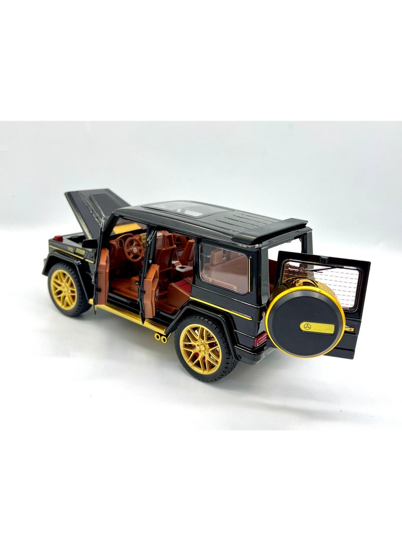 TOY GARDEN 1/24 Benz G63 AMG Model Car – Zinc Alloy Pull Back Toy Car with Sound & Light | Exquisite Gift for Kids & Collectors (Black)  - Image 5