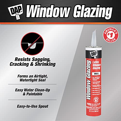 DAP Latex Window Glazing, White, 10.1 Oz (7079812108) - Image 2