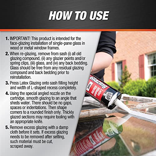 DAP Latex Window Glazing, White, 10.1 Oz (7079812108) - Image 3