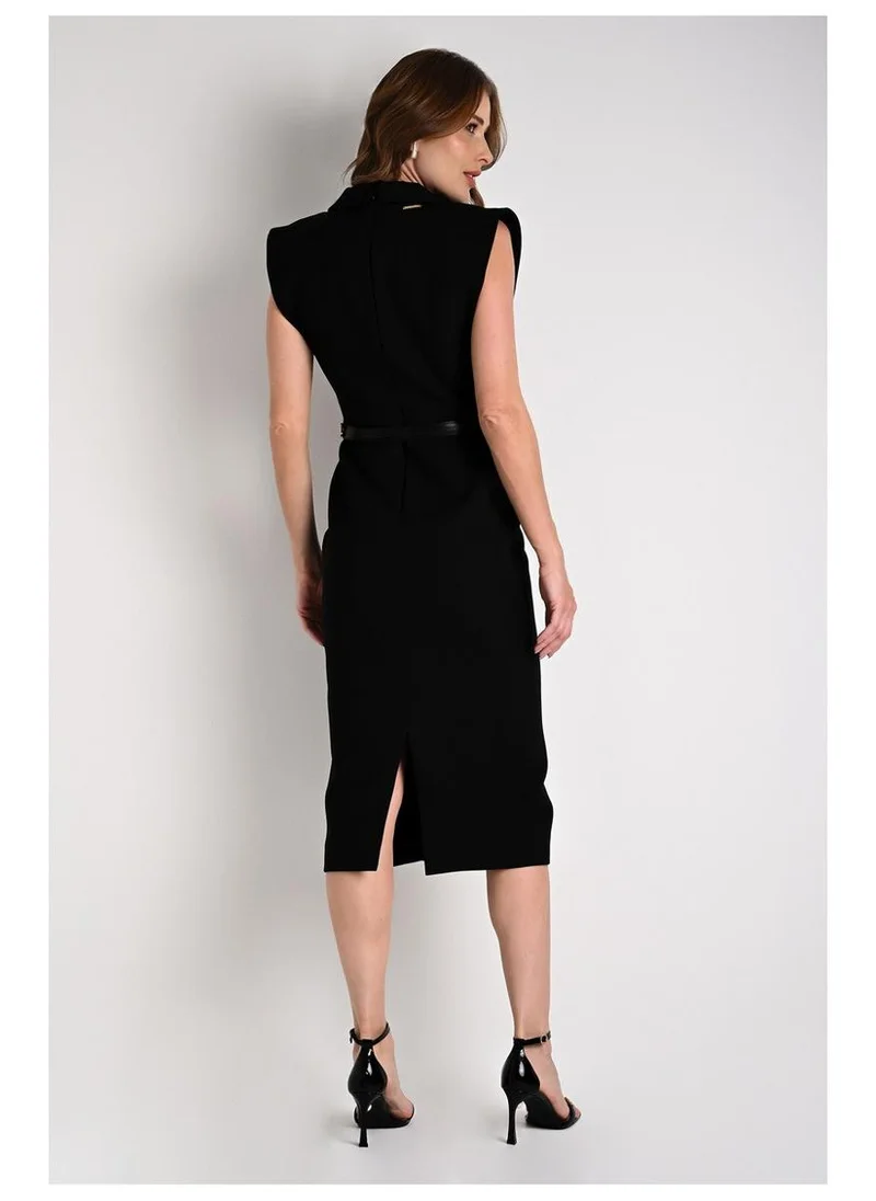 Carmen Steffens  Black Overlaid Detail Dress for Women | Best Price UAE