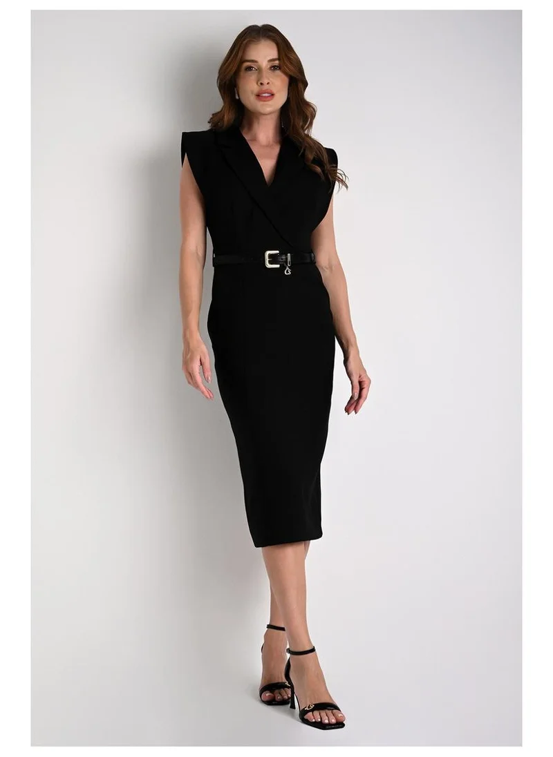 Carmen Steffens  Black Overlaid Detail Dress for Women | Best Price UAE