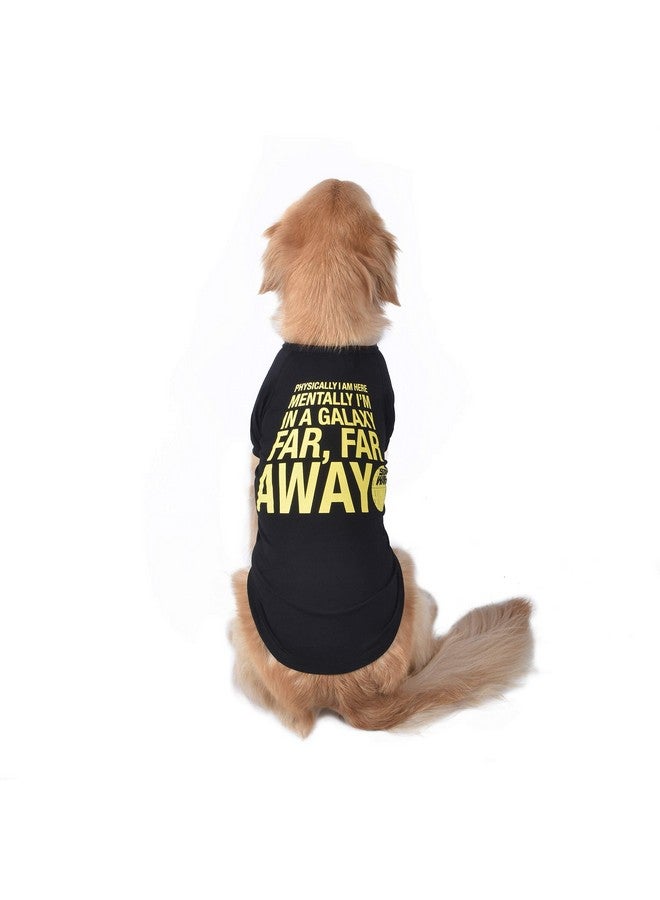 ستار ورز تيشيرت "حرب النجوم للحيوانات الأليفة" للكلاب، "أنا في مجرة بعيدة، بعيدة، بعيدة" | تيشيرت أسود للكلاب، "حرب النجوم" | تيشيرت ناعم للكلاب، مقاس كبير جدًا | ملابس كلاب جذابة، ملابس كلاب لطيفة - Image 2