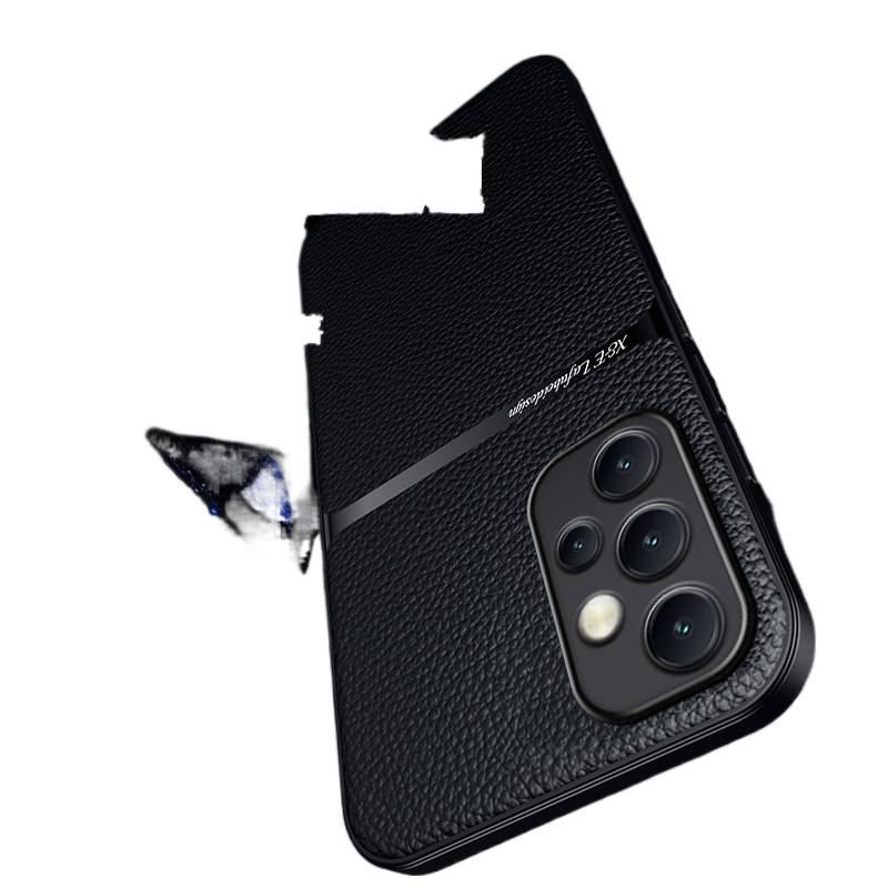 Protective Case | Drop Protection | Autumn Yellow Leather Texture | Shockproof Cover for Samsung Galaxy A34 | Anti-Fingerprint - Image 4