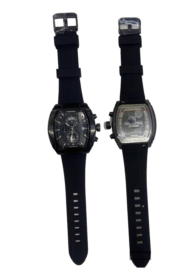 NAVIFORCE - New NAVIFORCE NF8059 Men Watch Sport Luxury Chronograph, Wristwatch Silicone Strap Quartz Clock - Image 1
