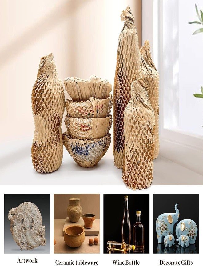 SecureShip 15" Paper Cushioning Wrap Honeycomb Wrap - Packing- Alternative To Bubble Wrap Roll - Packing Paper For Moving - Shipping Supplies (10 Meter x 15" Roll Expandable upto 15M) - Image 5
