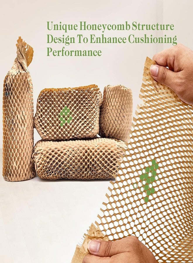 SecureShip 15" Paper Cushioning Wrap Honeycomb Wrap - Packing- Alternative To Bubble Wrap Roll - Packing Paper For Moving - Shipping Supplies (10 Meter x 15" Roll Expandable upto 15M) - Image 2