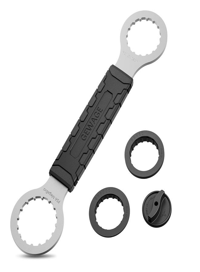 GEWAGE Bicycle Bottom Bracket Tool - Bottom Bracket Removal Install Tool Compatible with Shimano Hollowtech II/BB9000, BBR60,FSA MegaEvo - BB Remover with Crank cap wrench(FSA MegaEvo) - Image 1