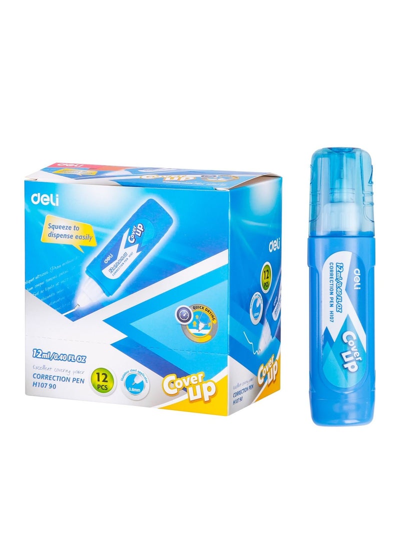 Deli 12-Piece Correction Pen  12ml Content  - Image 1