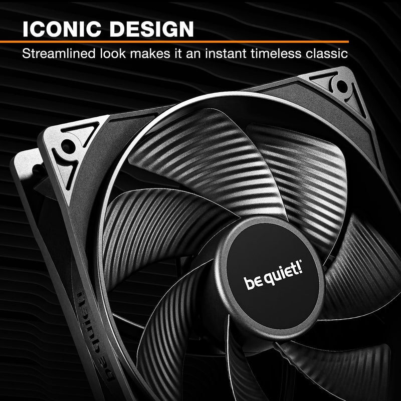 be quiet! Pure Wings 3 120mm PWM Reverse Triple Pack, 3 Included, Inverted Blades, high top-end Speed, Low Minimum RPM, Optimized Fan Frame, Newly Designed Fan Blades - Image 4