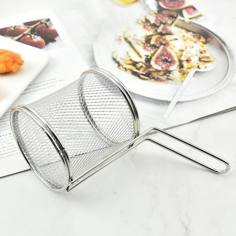 Stainless Steel Chip Fryer Basket 4 Pack for French Fries Fried Chicken Home Commercial Use - Image 5