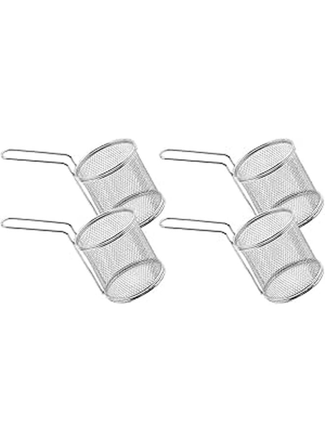 Stainless Steel Chip Fryer Basket 4 Pack for French Fries Fried Chicken Home Commercial Use - Image 1
