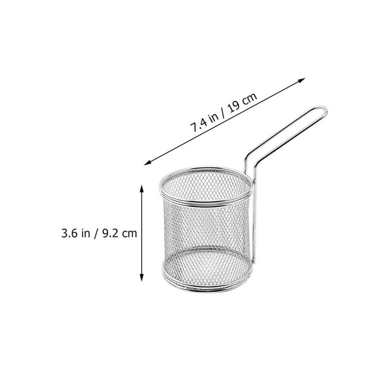 Stainless Steel Chip Fryer Basket 4 Pack for French Fries Fried Chicken Home Commercial Use - Image 3