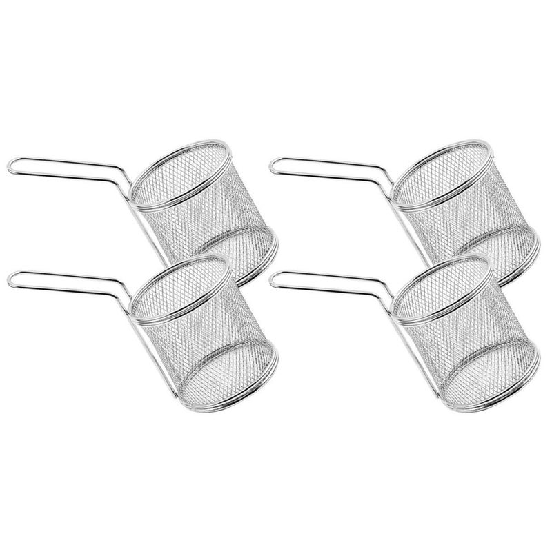 Stainless Steel Chip Fryer Basket 4 Pack for French Fries Fried Chicken Home Commercial Use - Image 2