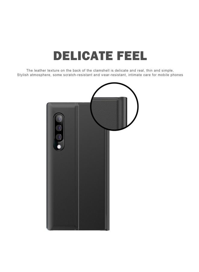 S-TOP Case For Galaxy A50 / A30S / A50S Plain Texture Cloth Attraction Flip Holder Leather Phone Case - Image 5