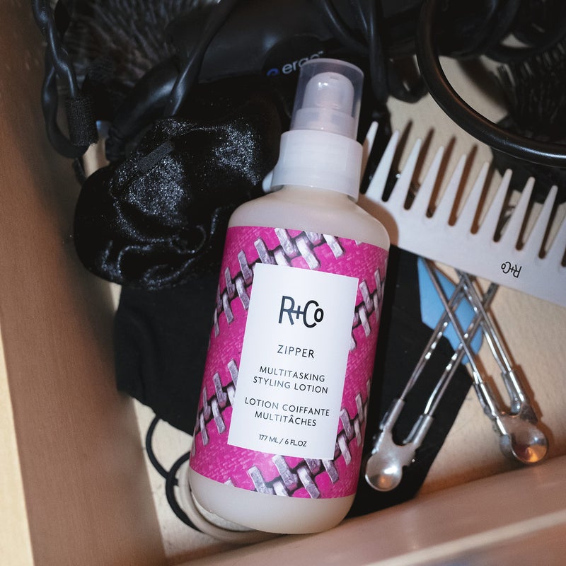 R+Co Zipper Multitasking Styling Lotion | Adds Shine + Flexible Hold + Fights Frizz | Vegan + Cruelty-Free | 6 Oz - Image 3