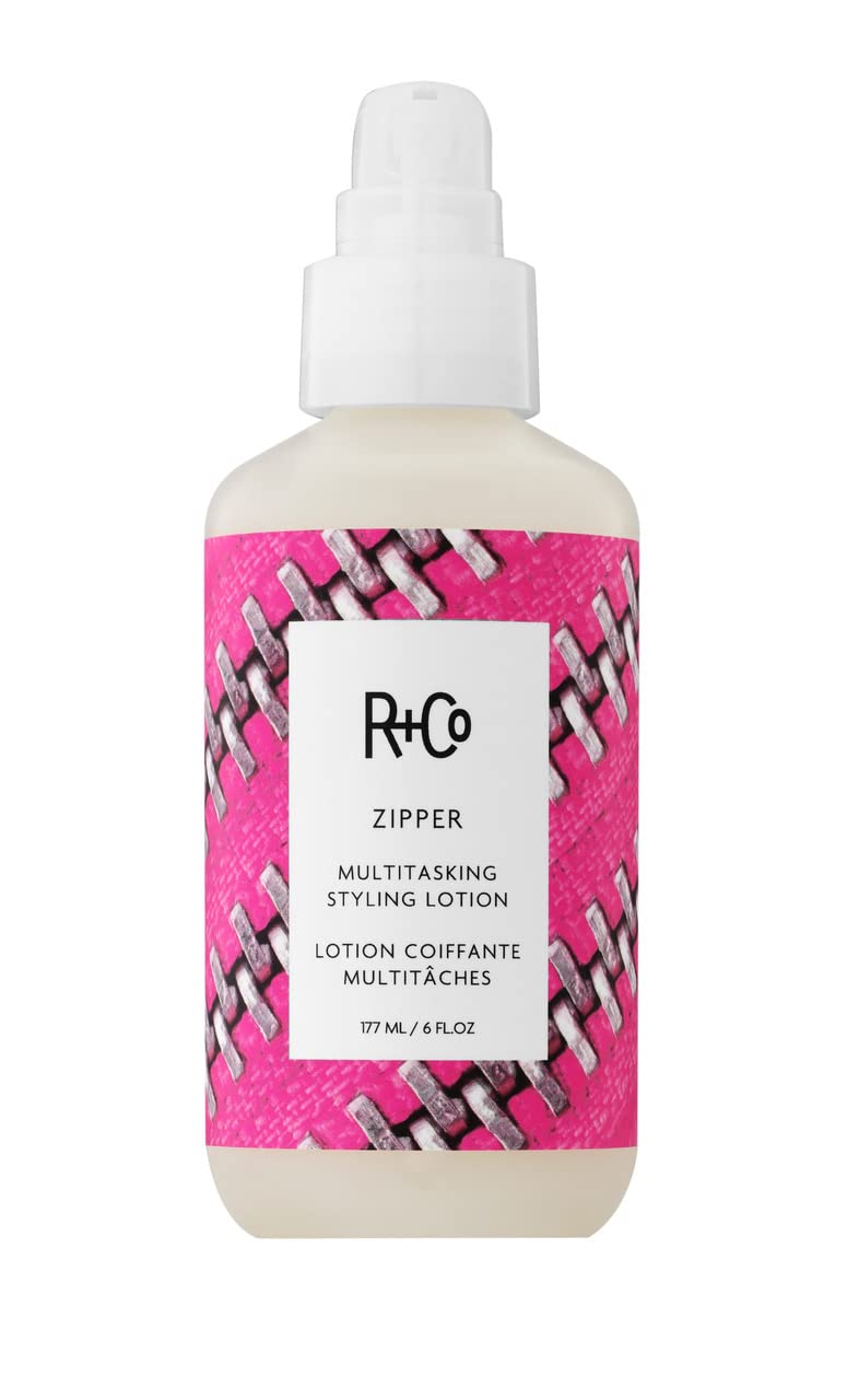 R+Co Zipper Multitasking Styling Lotion | Adds Shine + Flexible Hold + Fights Frizz | Vegan + Cruelty-Free | 6 Oz - Image 1