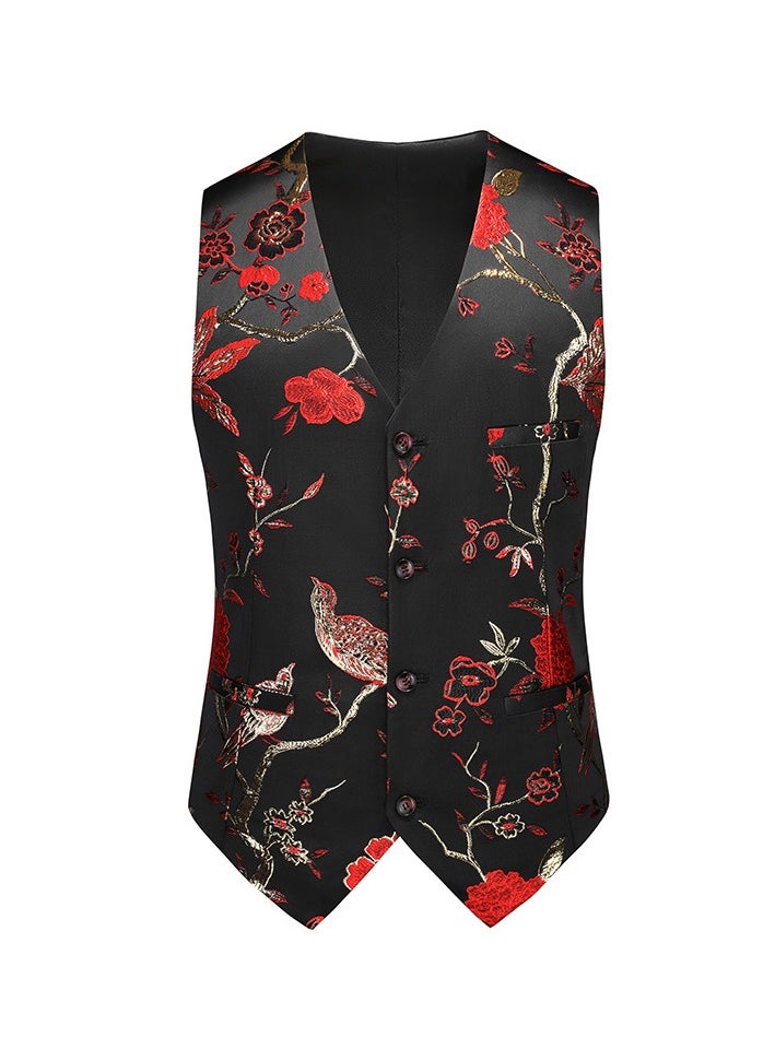 KUYING New Men's Hollowed Out Slim Fit Fashionable Plus Size suit Vest  - Image 1