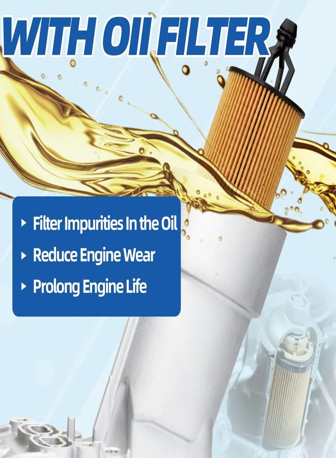 MITZONE Engine Oil Cooler Filter Housing Assembly Compatible with 2006-2015 VW Jetta GTI Golf R Passat Audi A4 A3 TT TTS 2.0L Replace 06F115397K 06F115397J 06F115397H - Image 5