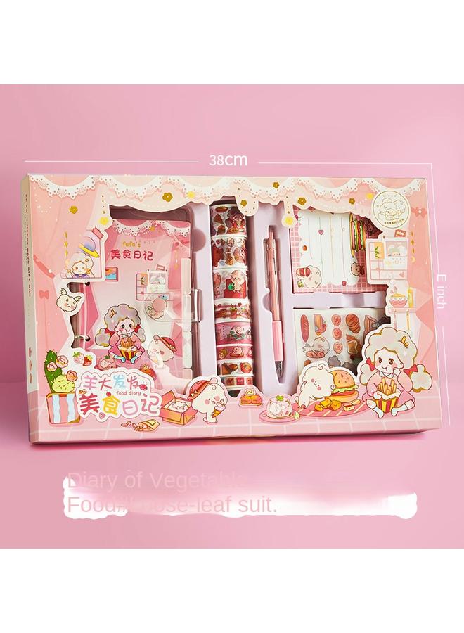 Bluejw Core Stranger Sheep Big Hair Loose-leaf Hand Book Suit Student Cartoon Girl Cute Hand Account Material Gift Box Gift - Image 1