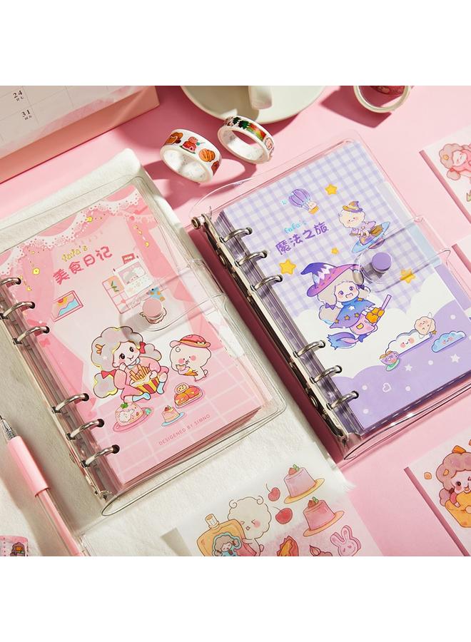 Bluejw Core Stranger Sheep Big Hair Loose-leaf Hand Book Suit Student Cartoon Girl Cute Hand Account Material Gift Box Gift - Image 3