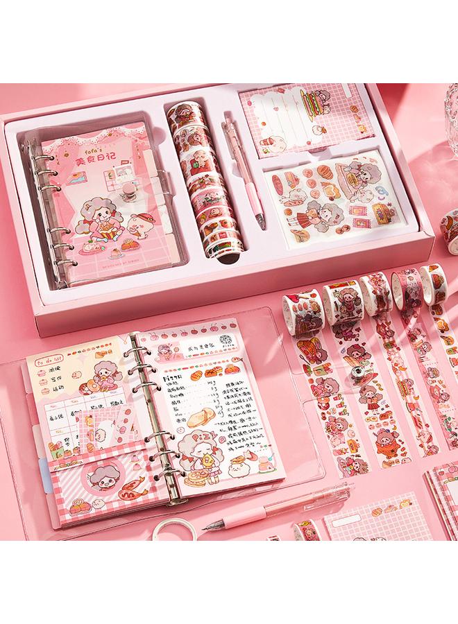 Bluejw Core Stranger Sheep Big Hair Loose-leaf Hand Book Suit Student Cartoon Girl Cute Hand Account Material Gift Box Gift - Image 4