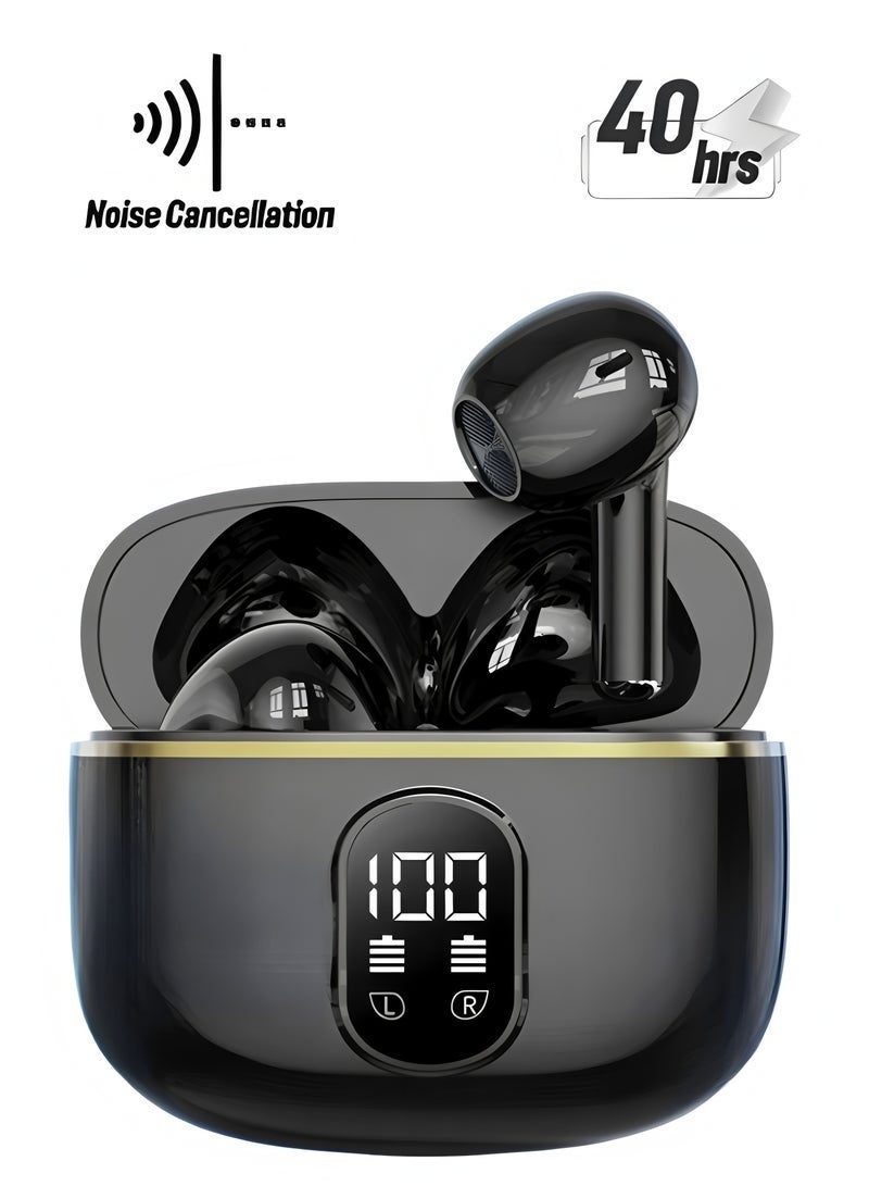 Bukela True Wireless Earbuds, In-Ear Bluetooth 5.49 Headphones 4-Mics ENC Clear Call, Bluetooth Earbuds Touch Control 40 Playtime, IPX6 Waterproof TWS, Light-Weight Earphones - Image 1