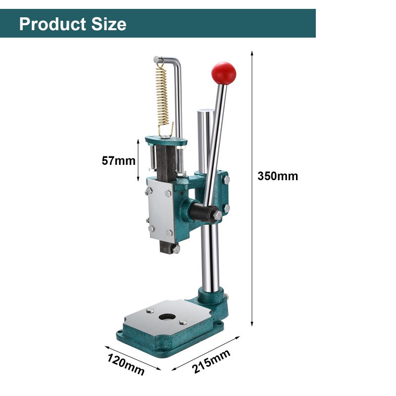 Soiiw Leather Hole Puncher Hand Punching Machine Heavy Duty Manual Press Puncher Punch Tools for DIY Leather Craft Punching Holes with 1.5-13mm Clamping Chuck - Image 4