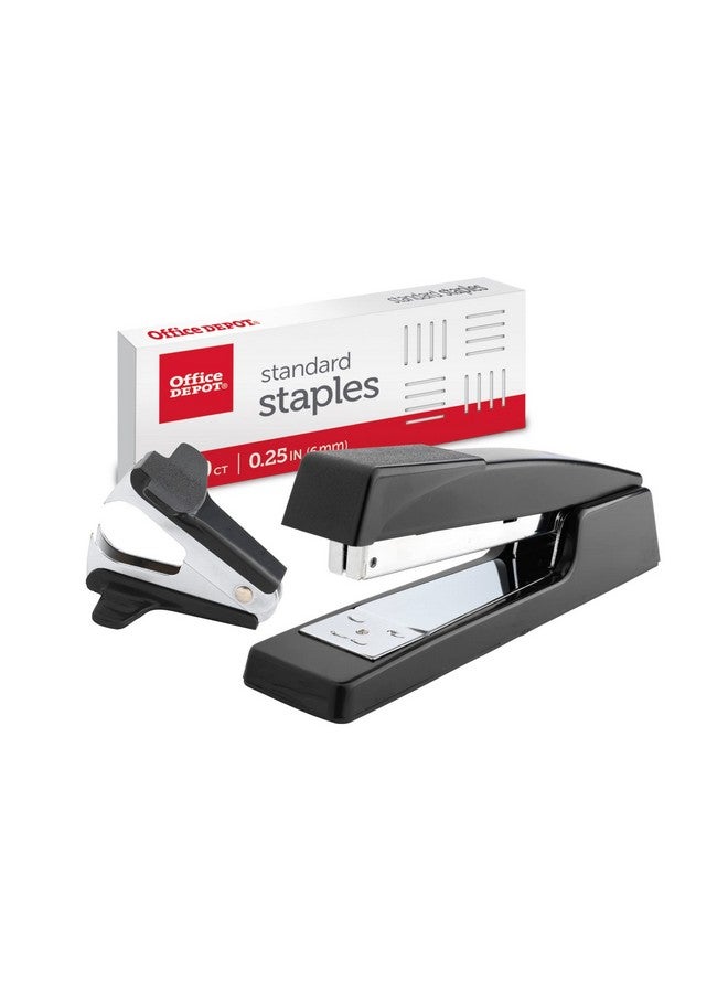 Office Depot Premium Full-Strip Stapler Combo With Staples And Remover, Black, 0 - Image 1