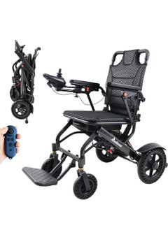 Generic Lightweight Folding Electric Wheelchair, Only 34lbs, Foldable Power Wheelchair for Adults, Dual Motors, Motorized Mobility Scooters for Seniors, All Terrain, Travel Size, Airline Approved  - Image 1