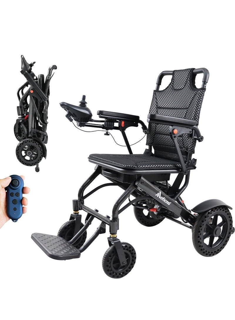 Lightweight Folding Electric Wheelchair, Only 34lbs, Foldable Power Wheelchair for Adults, Dual Motors, Motorized Mobility Scooters for Seniors, All Terrain, Travel Size, Airline Approved - Image 1