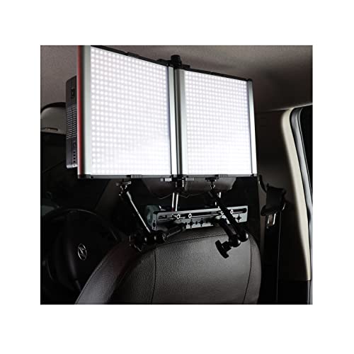 Proaim Headrest Car Mount for in-Car Rigging Cameras Setups. Multiple Mounting Threads & Holes, Quick & Easy Screw Mounting. Sliding Mounting Clamp – Flexible Rigging, Secure & Robust (P-HDRT-01) - Image 2