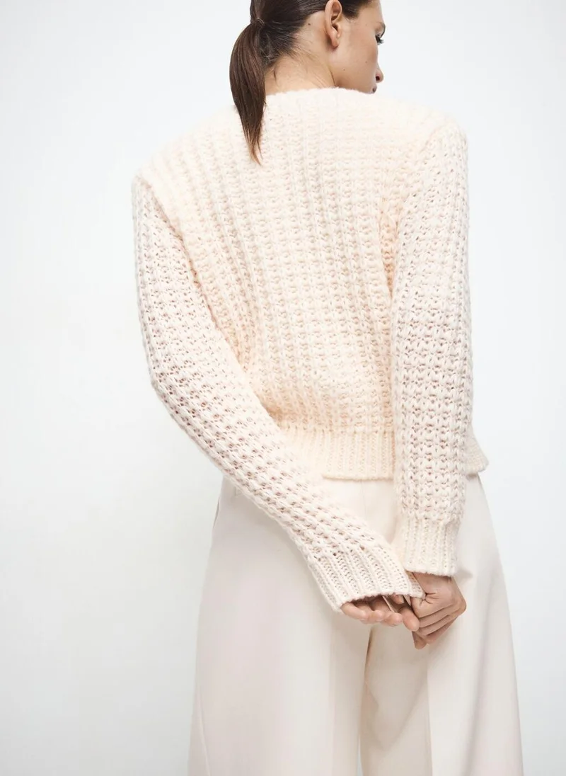 MANGO Openwork knit sweater