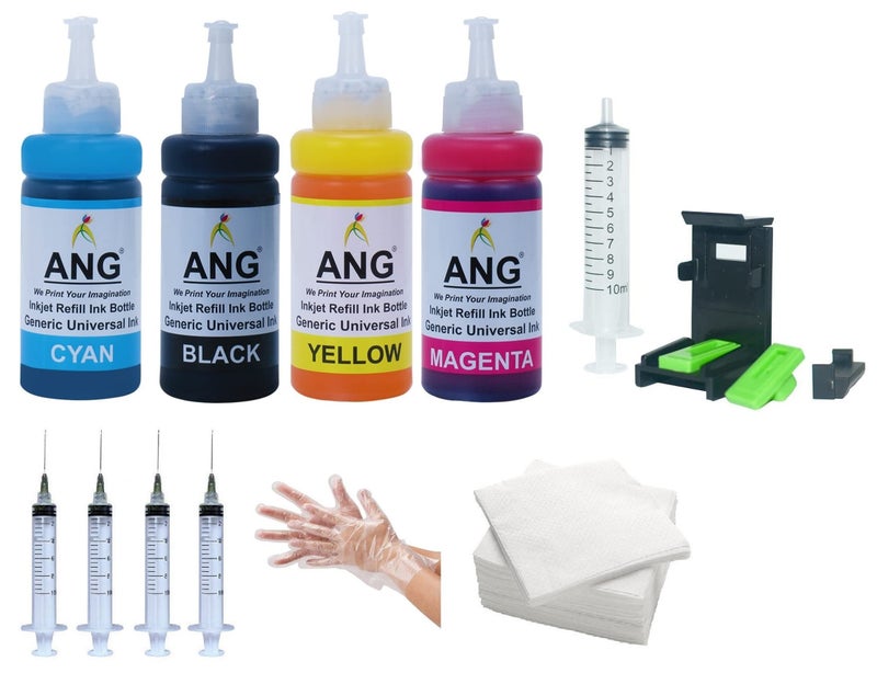 ANG Refill Ink for Canon PIXMA PG-47 & CL-57 Cartridges – Full Set Compatible with PIXMA E400, E410, E417, E460, E470, E477, E480, E3170, E3177 Printers - Image 1