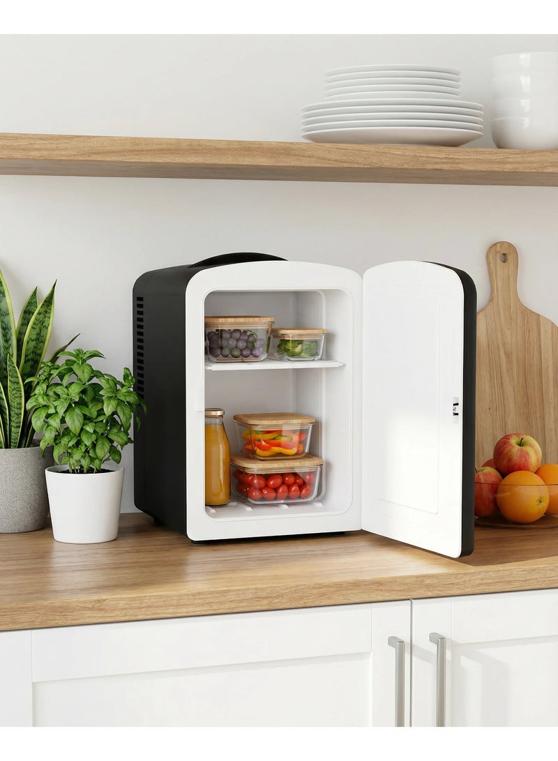 GREEN LION Mini Fridge 4L Compact Capacity / Cool & Warm Function / AC & DC Power Support / Portable Quiet Design / Skincare & Beverage Storage - Black - Image 2