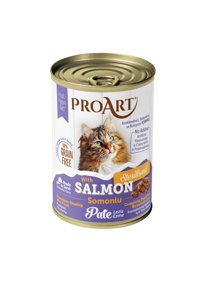 PROART Adult Cat Pate With Sterilized Salmon 400g - Image 1