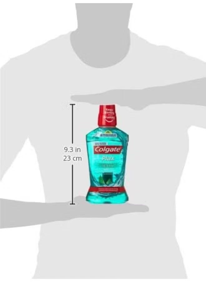 Colgate Pack Of 2 Plax Fresh Mint Mouthwash 500ml - Image 4