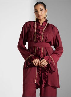 hayas closet Ruffle Detail Shirt & Pant Set  - Image 3