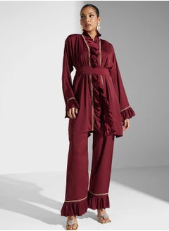 hayas closet Ruffle Detail Shirt & Pant Set  - Image 5