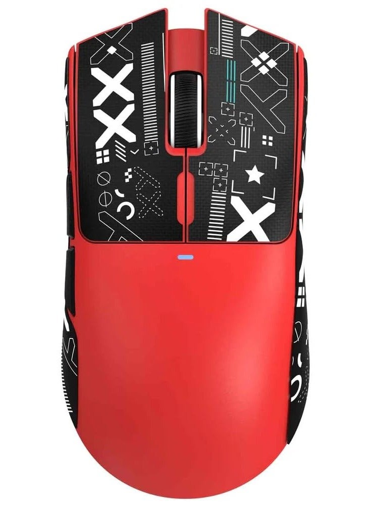 Attack Shark X11SE Ultra-Light Wireless Gaming Mouse, Tri-Mode-2.4G/USB-C Wired/BT, PixArt PAW3311 Gaming Sensor, 22KDPI, 5 Programmable Buttons for Laptop, PC, Mac Gamer (Red&Sticker) - Image 1