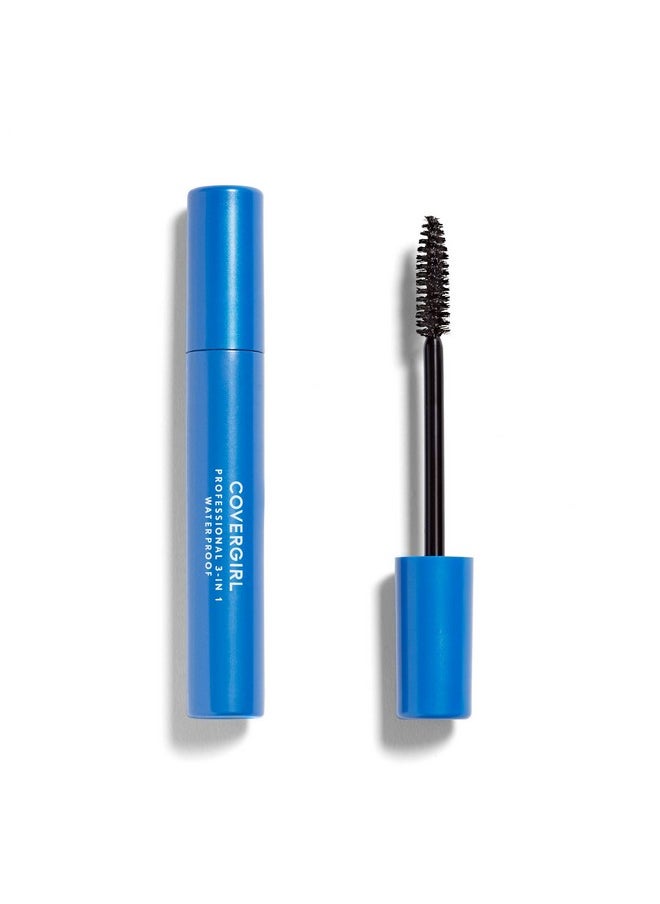 CoverGirl COVERGIRL Professional 3-in-1 Waterproof Mascara, Very Black 225, (Packaging May Vary), 0.3 Fl Oz (Pack of 1)  - Image 1
