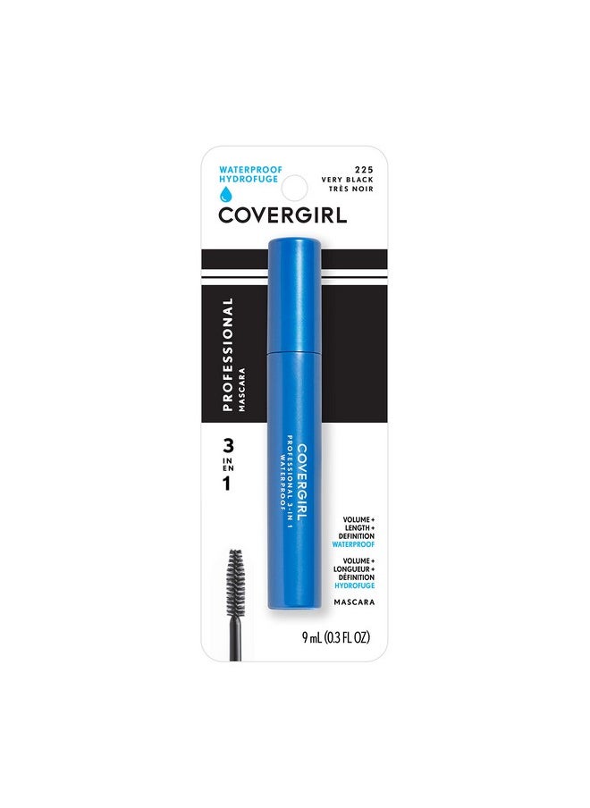 CoverGirl COVERGIRL Professional 3-in-1 Waterproof Mascara, Very Black 225, (Packaging May Vary), 0.3 Fl Oz (Pack of 1)  - Image 3
